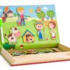 Dřevěná magnetická skládačka Farma